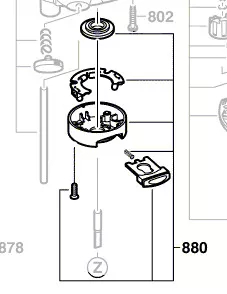 Carter blocage axe défonceuse POF 1400 ACE BOSCH